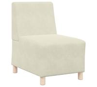 vidaXL Sofá Modular sin Brazos Color Crema 55 cm Terciopelo