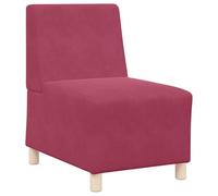 vidaXL Sofá Modular sin Brazos Terciopelo Rojo Vino 55 cm