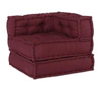 vidaXL Puf Modular Tela Granate 70x70x54 cm, sofá, sofá Convertible, sofá de Tela, sofá Modular, cojín de palets, sofá de Suelo, sofá, sofá de Esquina