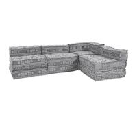 vidaXL Cojines Geométricos en Gris Claro Set de 4 | Poliéster con Cobertores Extraíbles Uso Interior Cómodos Grandes 70 X 54 cm Sofá Accesorios para Sala de Estar Patrón Moderno Cojín Decorativo