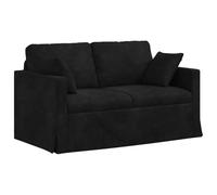 vidaXL Sofá Negro 138 x 78 x 80 cm Terciopelo, Sala, Sofá Moderno, Diseño Ergonómico, Asientos de Terciopelo, Sofá Seccional Modular, Familiar Contemporáneo