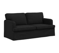 vidaXL Sofá Negro 142 x 80 x 85 cm Tela, Sofá Moderno y Elegante, diseño ergonómico, Tela Duradera, Modular Rectangular, Asientos cómodos