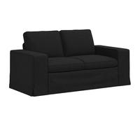 vidaXL Sofá Negro 162 x 80 x 82 cm Tela, Sofá Moderno Rectangular para Sala, Asientos ergonómicos, diseño versátil, Ideal para Relajarse
