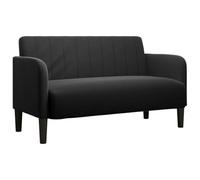 vidaXL Sofá Loveseat Terciopelo Negro 109 cm, sofá, sofá de Dos plazas, Asientos de Sala de Estar, sofá Cama, sofá tapizado, sofá de Dos plazas
