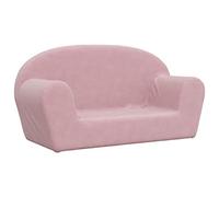 vidaXL Sofá para niños de 2 plazas Felpa Suave Rosa