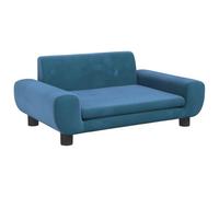 vidaXL Sofá para niños de Terciopelo Azul 70x45x33 cm