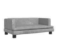 vidaXL Sofá para niños de Terciopelo Gris Claro 80x45x30 cm