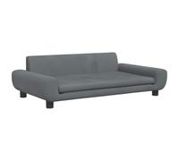 vidaXL Sofá para niños de Terciopelo Gris Oscuro 100x54x33 cm