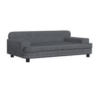 vidaXL Sofá para niños de Terciopelo Gris Oscuro 90x53x30 cm