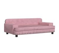 vidaXL Sofá para niños de Terciopelo Rosa 90x53x30 cm