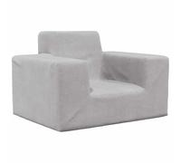 vidaXL Sofá para niños Felpa Suave Gris Claro, Mini sofá, Mini sofá, sofá para niños, sofá para niños, sofá para niños, Mini sofá Silla
