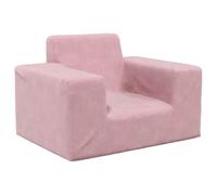 vidaXL Sofá para niños Felpa Suave Rosa