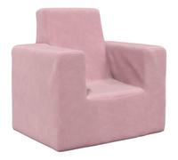 vidaXL Sofá para niños Felpa Suave Rosa