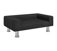 vidaXL Sofá para Niños, Mini Sofá Infantil, Sofá Cama para Cuarto de Juegos Dormitorio, Sofá para Niños de 3-6 años, Terciopelo Negro 70x45x26,5 cm