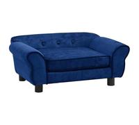 vidaXL Sofá para Perros Felpa Azul 72x45x30 cm