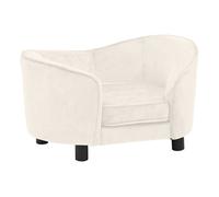 Vidaxl sofá para perros felpa crema 69x49x40 cm
