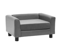 Vidaxl sofá rectangular gris oscuro para perros