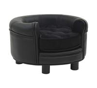 Sofá redondo para perros color Negro