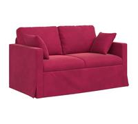 vidaXL Sofá Rojo Vino 138 x 78 x 80 cm Terciopelo, Sala, Sofá Moderno, Diseño Ergonómico, Asientos de Terciopelo, Sofá Seccional Modular, Familiar Contemporáneo