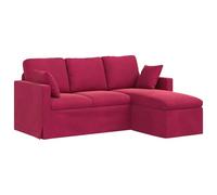 vidaXL Sofá Rojo Vino 198 x 134 x 80 cm Terciopelo, Sofá para Sala, sofá Modular Moderno, Asiento ergonómico, loveseat de Terciopelo, diseño Duradero y Elegante