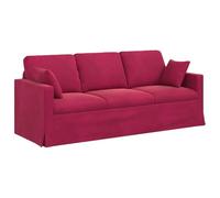 vidaXL Sofá Rojo Vino 198 x 78 x 80 cm Terciopelo, Sala, Sofá Moderno, Diseño Ergonómico, Asientos de Terciopelo, Sofá Seccional Modular, Familiar Contemporáneo