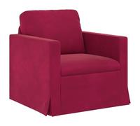 vidaXL Sofá Rojo Vino 78 x 78 x 80 cm Terciopelo, Sala, Sofá Moderno, Diseño Ergonómico, Asientos de Terciopelo, Sofá Seccional Modular, Familiar Contemporáneo