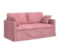 vidaXL Sofá Rosa 158 x 78 x 80 cm Terciopelo, Sala, Sofá Moderno, Diseño Ergonómico, Asientos de Terciopelo, Sofá Seccional Modular, Familiar Contemporáneo