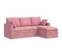 vidaXL Sofá Rosa 198 x 134 x 80 cm Terciopelo, Sofá para Sala, sofá Modular Moderno, Asiento ergonómico, loveseat de Terciopelo, diseño Duradero y Elegante