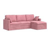 vidaXL Sofá Rosa 198 x 134 x 80 cm Terciopelo, Sofá para Sala, sofá Modular Moderno, Asiento ergonómico, loveseat de Terciopelo, diseño Duradero y Elegante