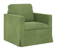 vidaXL Sofá Verde Claro, Sala, Sofá Moderno, Diseño Ergonómico, Asientos de Terciopelo, Sofá Seccional Modular, Familiar Contemporáneo