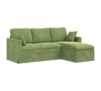vidaXL Sofá Verde Claro, Sofá para Sala, sofá Modular Moderno, Asiento ergonómico, loveseat de Terciopelo, diseño Duradero y Elegante
