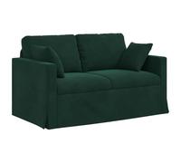 vidaXL Sofá Verde Oscuro 138 x 78 x 80 cm Terciopelo, Sala, Sofá Moderno, Diseño Ergonómico, Asientos de Terciopelo, Sofá Seccional Modular, Familiar Contemporáneo