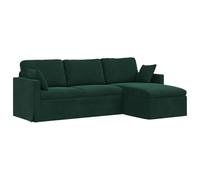 vidaXL Sofá Verde Oscuro 198 x 134 x 80 cm Terciopelo, Sofá para Sala, sofá Modular Moderno, Asiento ergonómico, loveseat de Terciopelo, diseño Duradero y Elegante