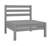 Vidaxl sofás central de jardín 2 unidades gris madera maciza de pino