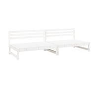 Vidaxl sofás centrales de jardín 2 uds madera de pino blanco 120x80 cm