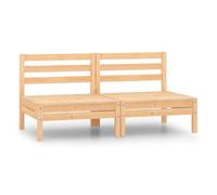 Vidaxl sofás centrales de jardín 2 unidades madera maciza de pino