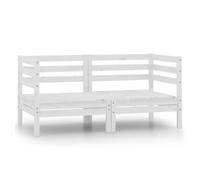 Vidaxl sofás de esquina de jardín 2 uds blanco madera maciza de pino
