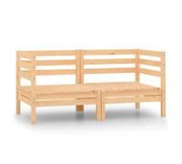 Vidaxl sofás de esquina para jardín 2 uds madera maciza de pino