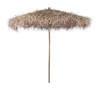vidaXL Sombrilla con Tejado de Hojas de Plátano, Parasol Toldo Protector, Refugio Solar, Paraguas para Playa Jardín Patio, Bambú 270 cm