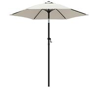 vidaXL Sombrilla de Aluminio Blanco Arena 200x224 cm