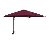 vidaXL Sombrilla de jardín Manual Rojo Burdeos 248 x 248 x 148 cm, Paraguas de jardín Ajustable, sombrilla Moderna para Exteriores, Sombra Solar con Luces LED