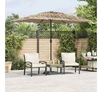 vidaXL Sombrilla de jardín con de acero marrón 300x200x250 cm, sombrilla, sombrilla de patio, sombrilla de playa de Hawái, sombrilla de piscina