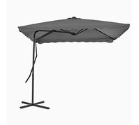vidaXL Sombrilla Jardín Palo Acero 250x250 Antracita Parasol Paraguas Mueble