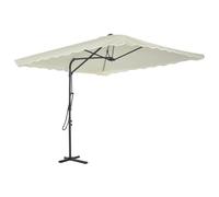 vidaXL Sombrilla de Jardín con Palo de Acero, Parasol Toldo, Refugio Solar, Paraguas para Playa Terraza Patio Exterior, Arena 250x250 cm