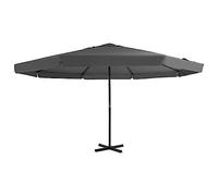 Vidaxl sombrilla de jardín con palo de aluminio 500 cm gris antracita
