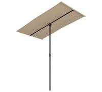 vidaXL Sombrilla de Jardín con Palo de Aluminio, Parasol Toldo, Refugio Solar, Paraguas para Playa Terraza Patio Exterior, Tape 180x110 cm