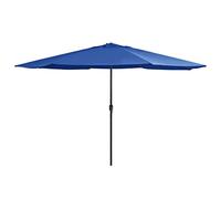 vidaXL Sombrilla de jardín con Palo de Metal Azul Azure 390 cm