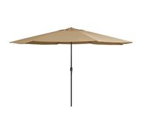 vidaXL Sombrilla de Jardín con Palo de Metal, Parasol Toldo, Refugio Solar, Paraguas para Playa Terraza Patio Exterior, Taupe 390 cm