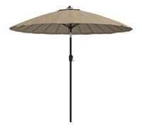 vidaXL Sombrilla de Jardín con Palo Lago Mar Privacidad Tienda Camping Parasol Protección Exterior Aire Libre Patio de Aluminio Gris Taupe