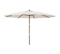 vidaXL Sombrilla de jardín con Poste de Madera Color Arena 400x273 cm, sombrilla, sombrilla de Exterior, sombrilla Patio, Parasol, sombrilla terraza
